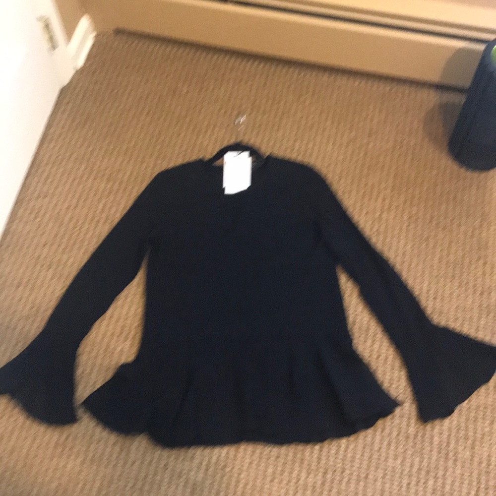 Theory Black Lexanda Idol Top size s New with tags